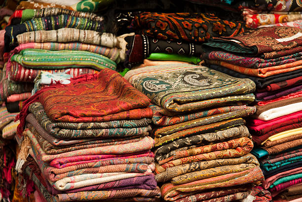 istock Colorful shawls and scarfs 534942539