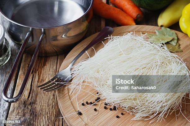 Rice Pasta Stock Photo - Download Image Now - 2015, Backgrounds, Cultures