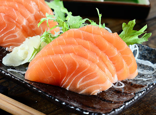 japanese food - sashimi stok fotoğraflar ve resimler