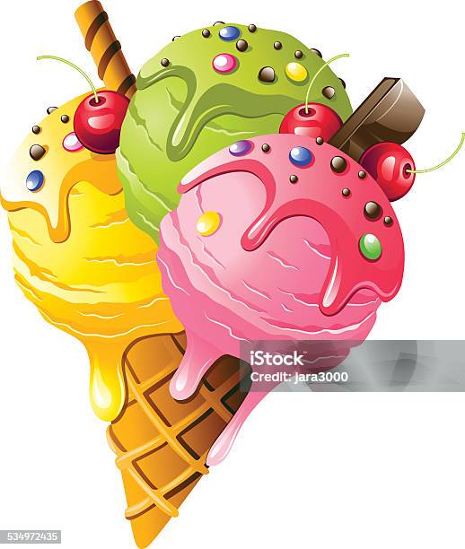 Ice Cream Stock Illustration - Download Image Now - Ice Cream Cone, Ice  Cream, Single Object - iStock