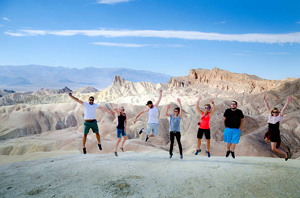 istock People jumping - Death Valley National Park 534976521
