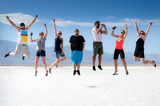 istock People jumping - Death Valley National Park 534977767