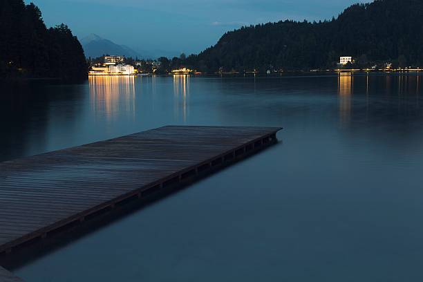 istock Beautiful lake Bled at night 534979003