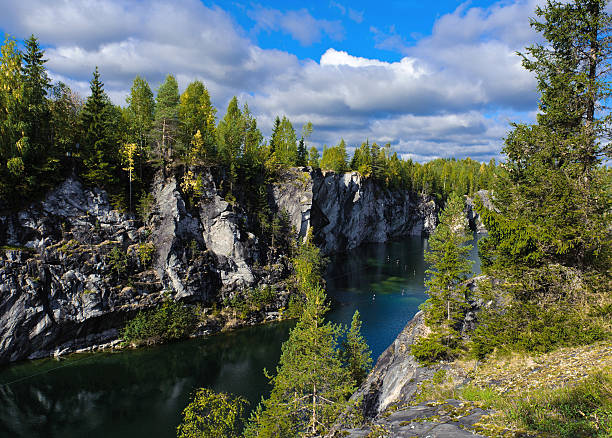 istock Famous beautiful marble quarry Ruskeala 534979117