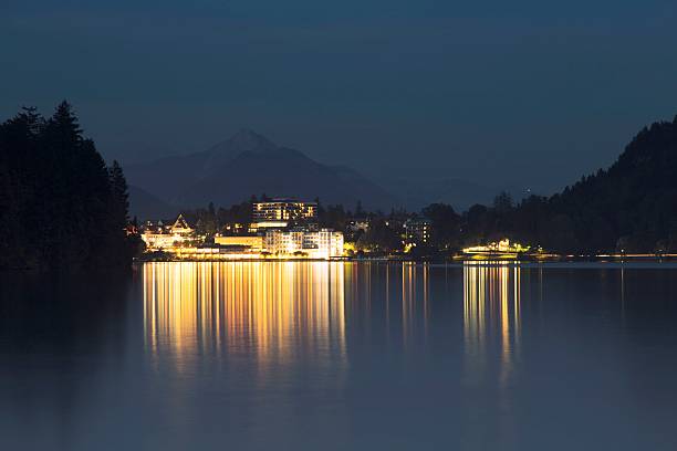 istock Beautiful lake Bled at night 534980707
