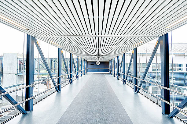 istock Elevated walkway at station above the tracks 534980843
