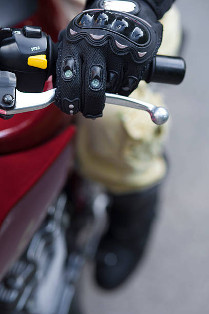 istock Biker fingers on the clutch 535003005