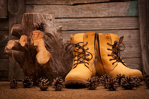 istock still life with boots on wooden grunge background 535003065