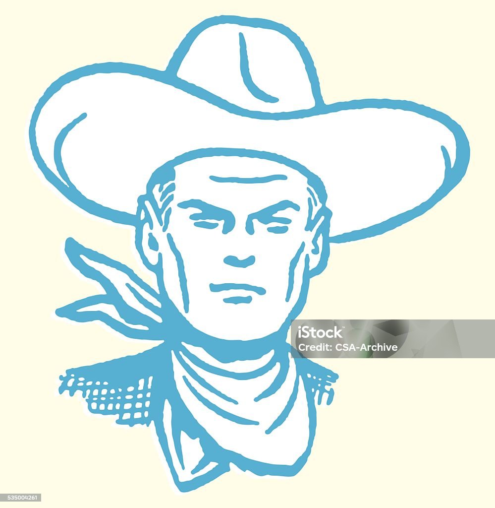 Cowboy - arte vectorial de Sombrero de vaquero libre de derechos