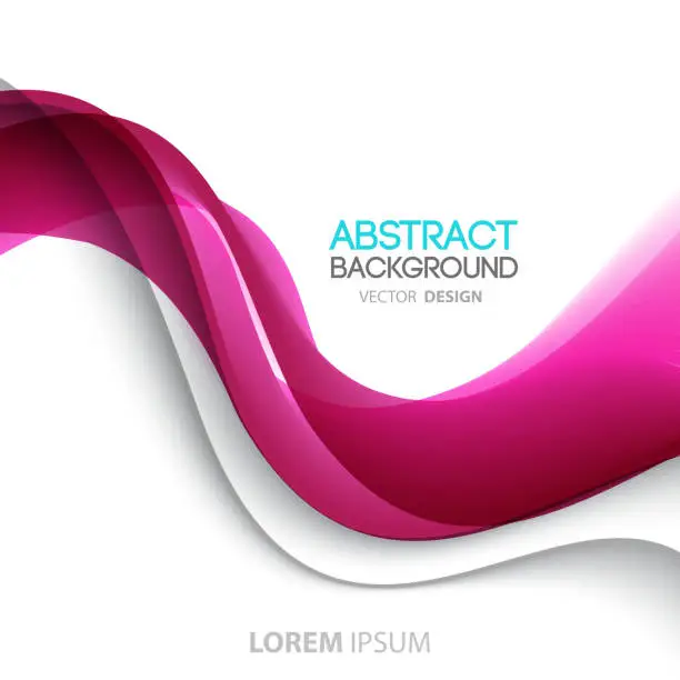 Vector illustration of Abstract curved lines background. Template brochure design