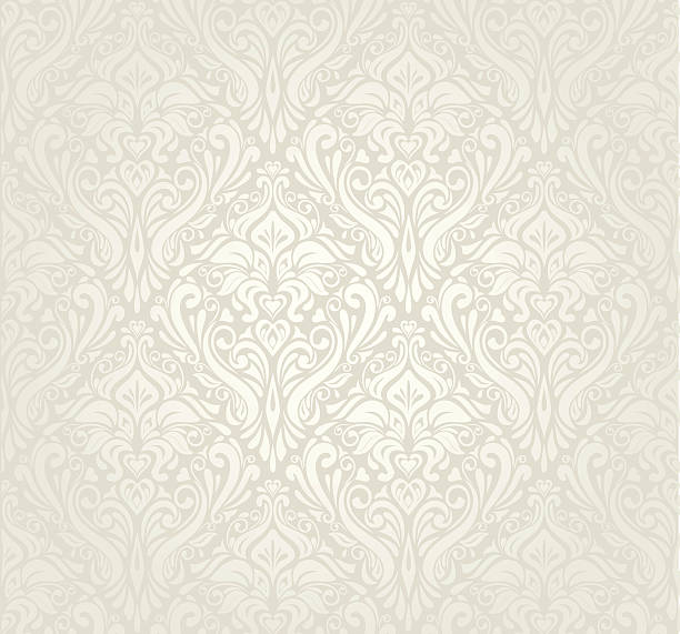 helle luxus vintage tapete-design - flower backgrounds tile floral pattern stock-grafiken, -clipart, -cartoons und -symbole