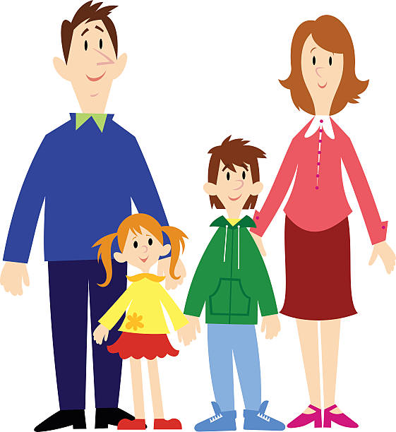 Family vector art illustration