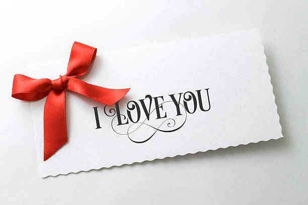 istock I love you text on white letter with red ribbon 535007263