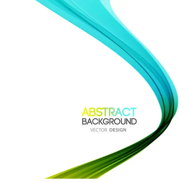 Vector illustration of Abstract curved lines background. Template brochure design