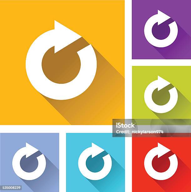 Refresh Icons Stock Illustration - Download Image Now - 2015, Arrow Symbol, Arts Culture and Entertainment