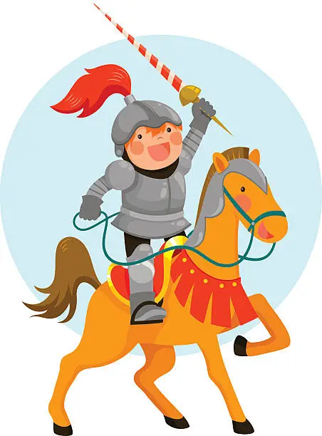 Vector illustration of knight