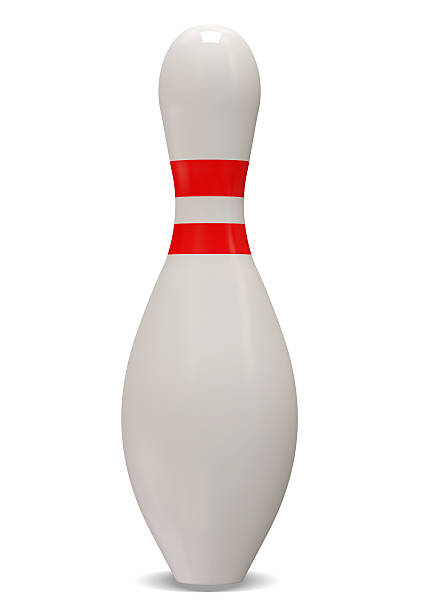 Bowling Pin isolated on white background stock photo