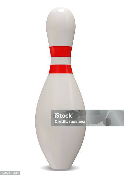 Bowling Pin Isolated On White Background Stock Photo - Download Image Now - Bowling Pin, Cut Out, 2015