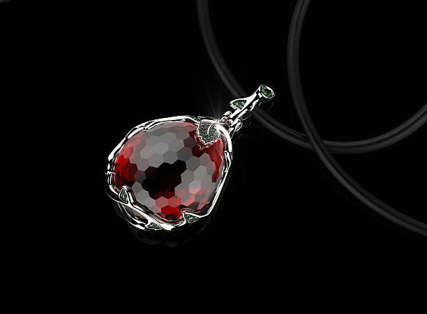 istock Neklace with ruby. Fashion Jewelry background 535008637