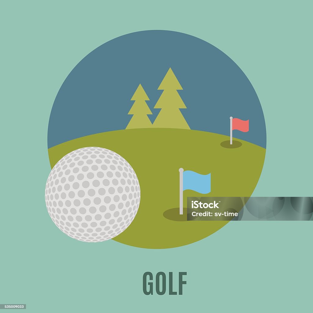 Golf Golf club emblem  logo design.Flat icon 2015 stock vector
