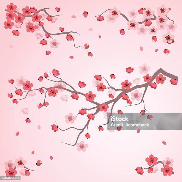 Cherry Blossom Stock Illustration - Download Image Now - 2015, Backgrounds, Beauty