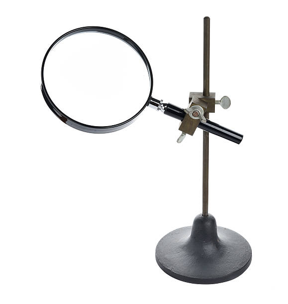 istock Magnify glass with stand isolated on white 535021611