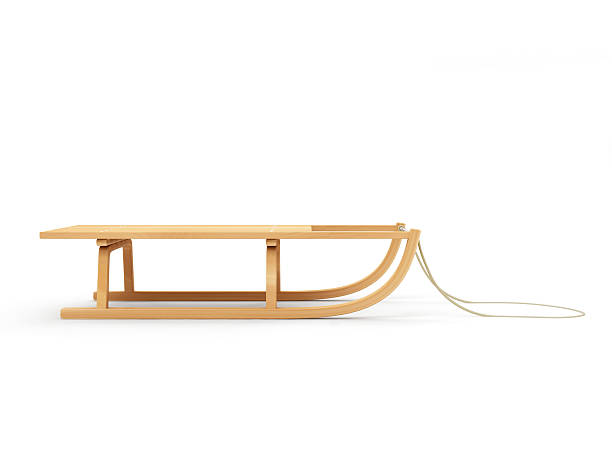istock Wooden Sled isolated on white background 535023149
