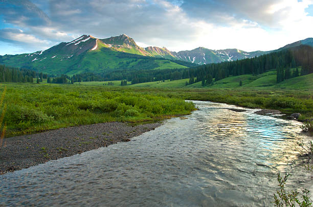 istock Beautiful river in spring in Colorado. 535023361