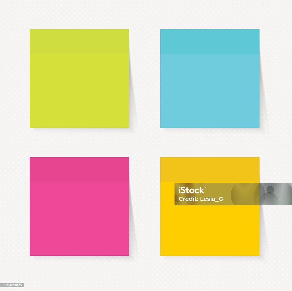 Sticky Notes Any Color Color Sticky Notes Set Vector Illustration Stock Illustration ...