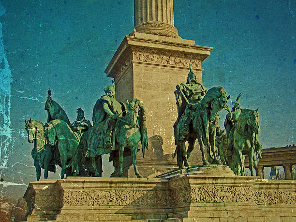 istock Old photo from Heroes Square Budapest, Hungary 535023647