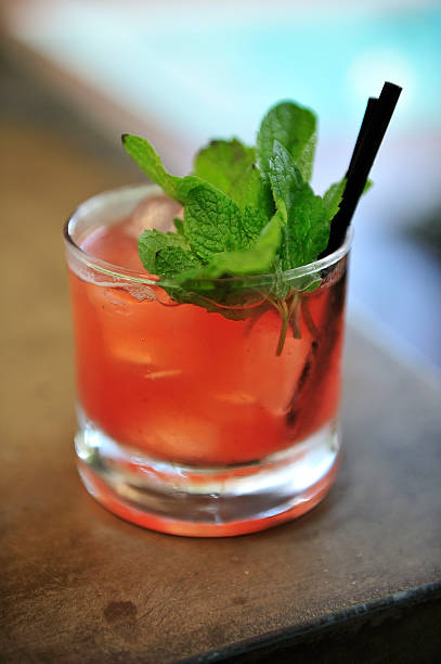 istock Cocktail with mint on the wooden table 535024199