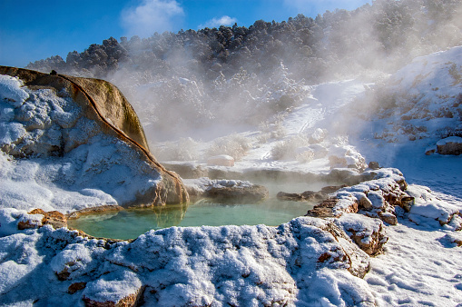 Hot spring ready for you in the Eastern Sierra Nevada, California.
