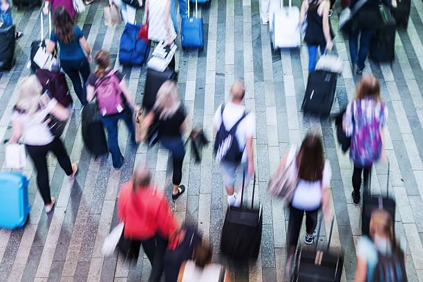 istock top view of blurry people on the move 535027455