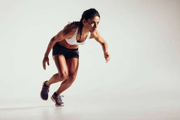 istock Young woman starting to run and accelerating 535030169