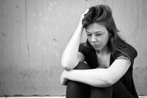 istock Young woman looking thoughtful about troubles 535041471