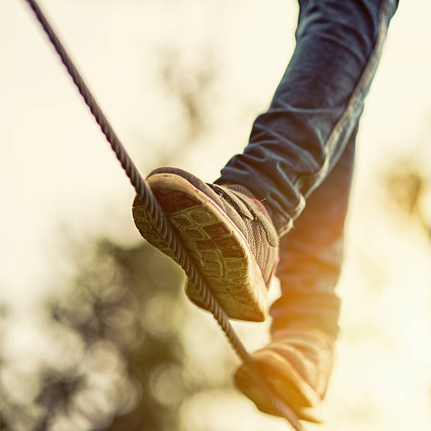 The risk of walking many feets above the ground