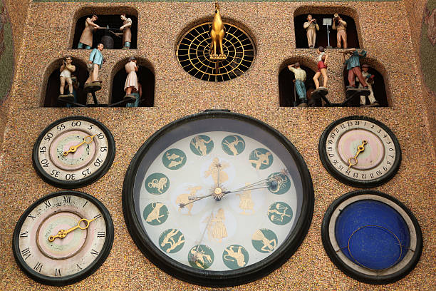 Medieval astronomical clock in Olomouc, Czech Republic.
