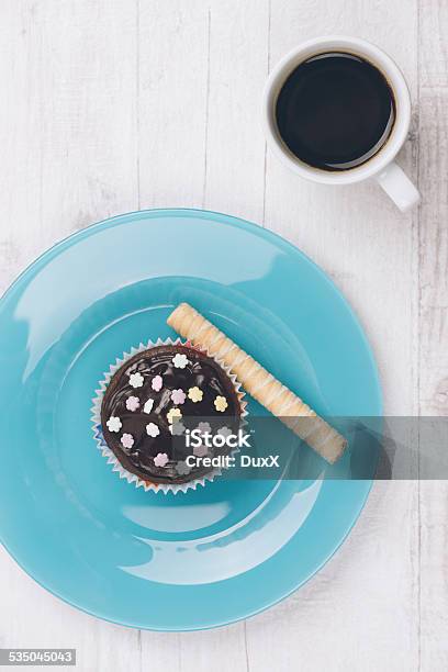 Chocolate Muffins Stock Photo - Download Image Now - 2015, Baked, Baked Pastry Item