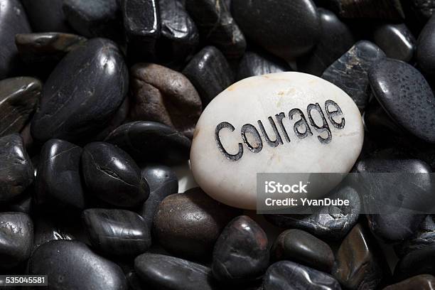 Courage Inspirational Stone Stock Photo - Download Image Now - 2015, Abstract, Concepts