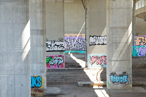 Graffiti under the overpass