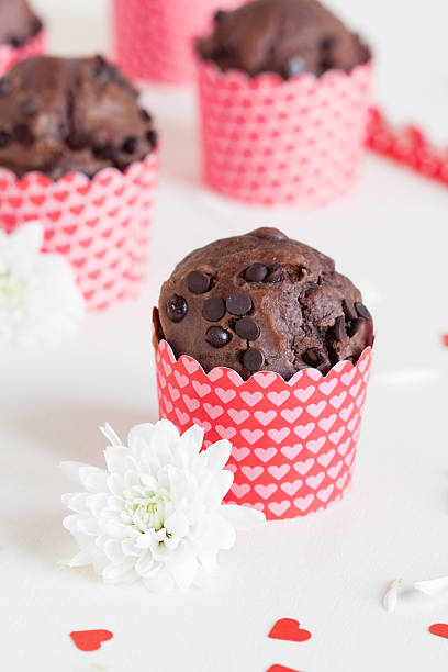 muffins de Chocolate - fotografia de stock