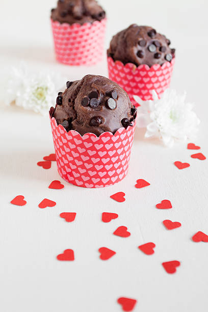 muffins de Chocolate - fotografia de stock