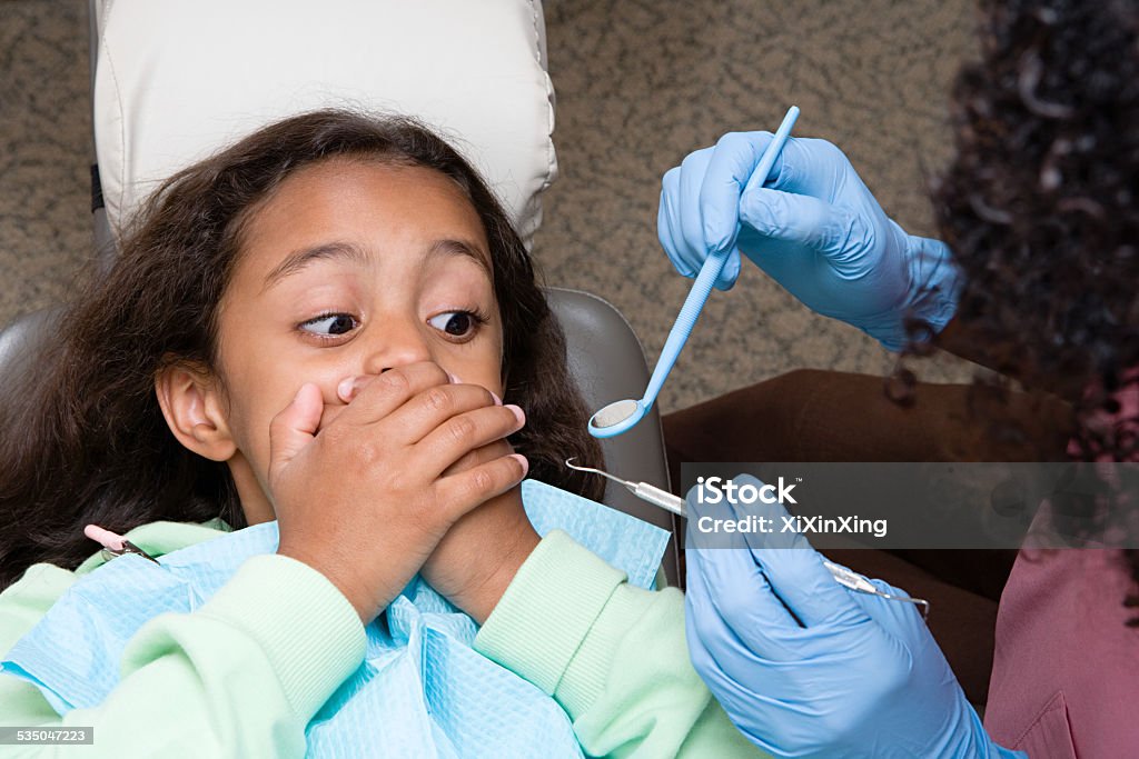 Girl covering mouth Anxiety Stock Photo