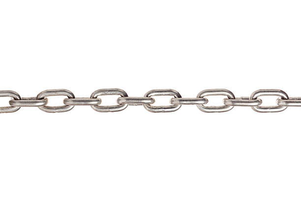 istock Steel chain on white bacground 535048169