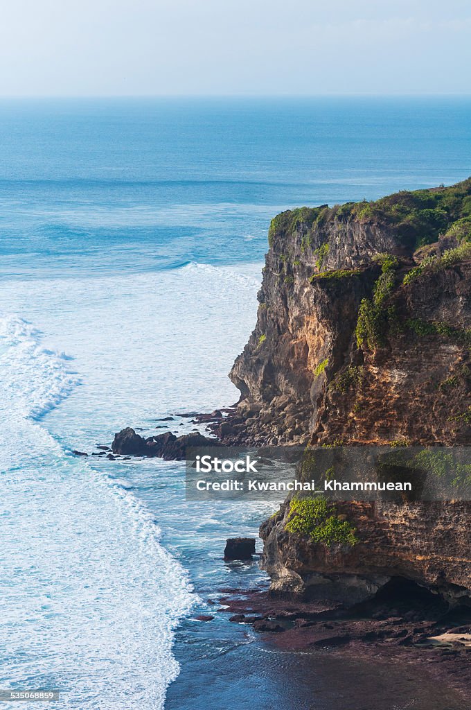 Coast at Uluwatu temple, Bali, Indonesia 2015 Stock Photo