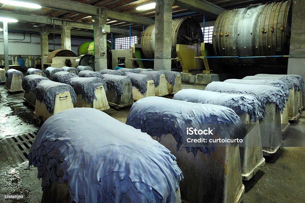 Skin manufactures Tannery Stock Photo