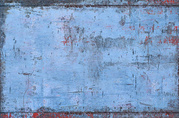 istock Blue Grungy Metal Texture 535069743