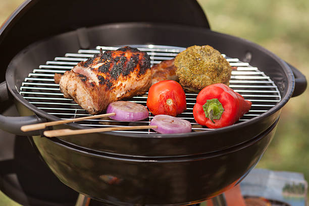 istock Fresh meat and vegetables on outdoor grill 535072189