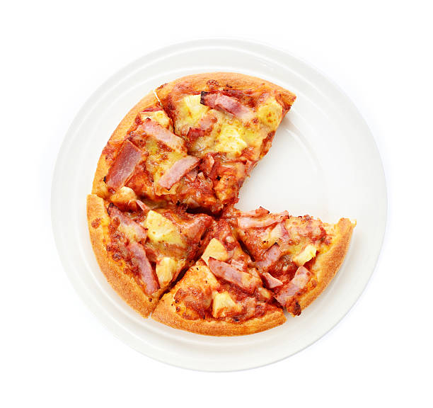 istock Pizza on the plate isolated on white background 535072431