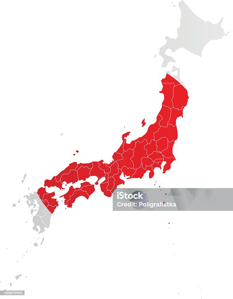 Diseño de bandera de mapa de Japón - arte vectorial de Vector libre de derechos